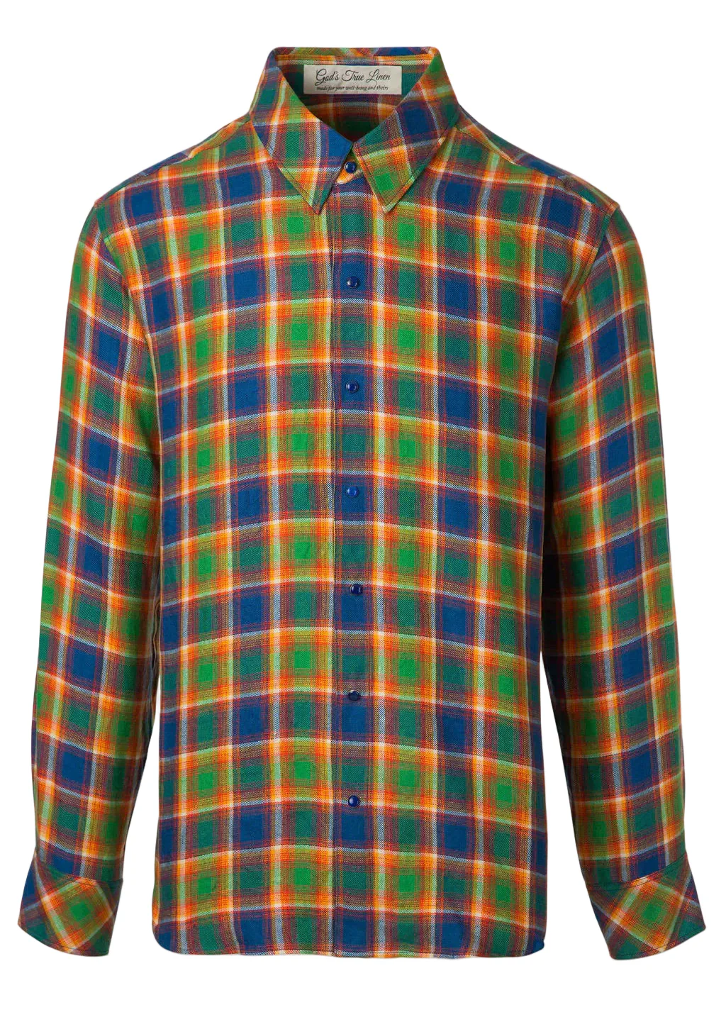 Brilliant Plaid Linen Shirt