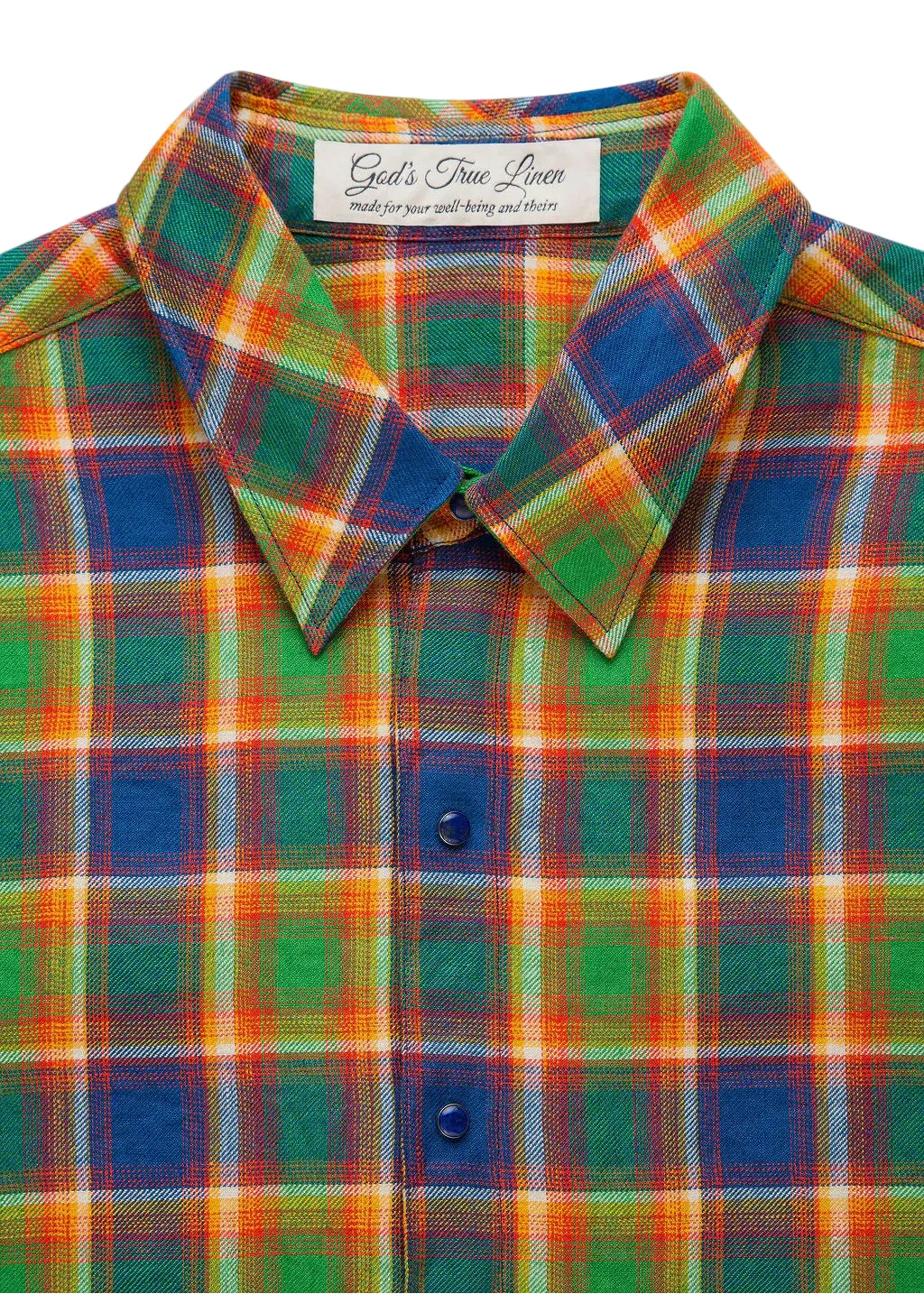 Brilliant Plaid Linen Shirt - Image 2