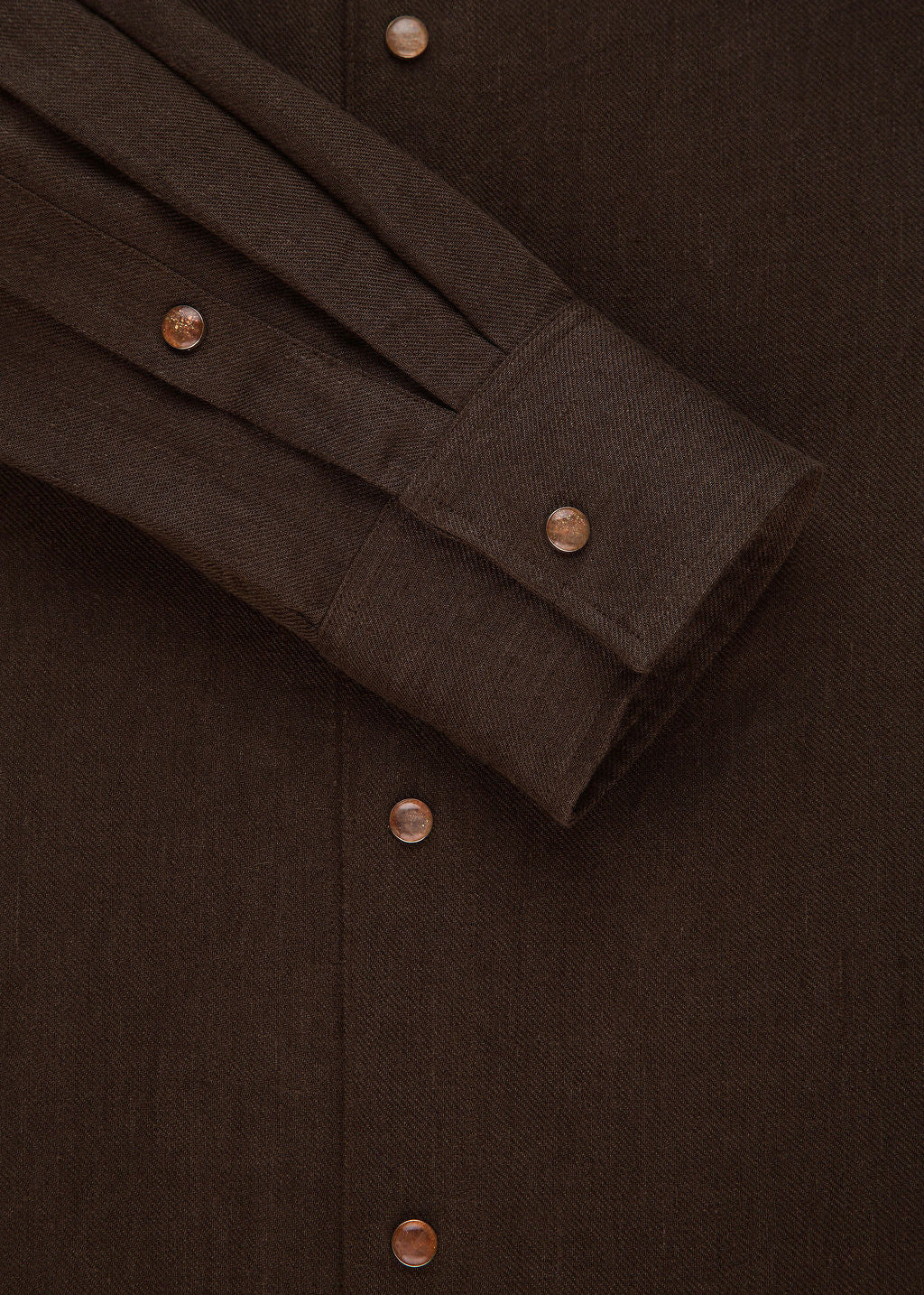 Cocoa Solid Linen Shirt - Image 3