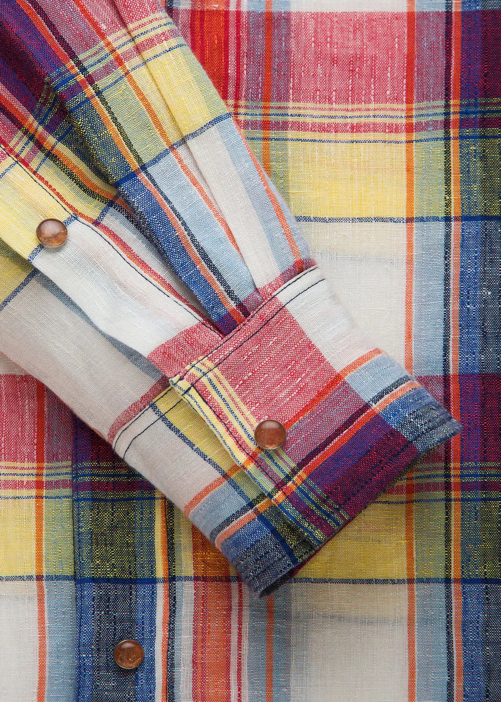 Daybreak Plaid Linen Shirt - Image 3
