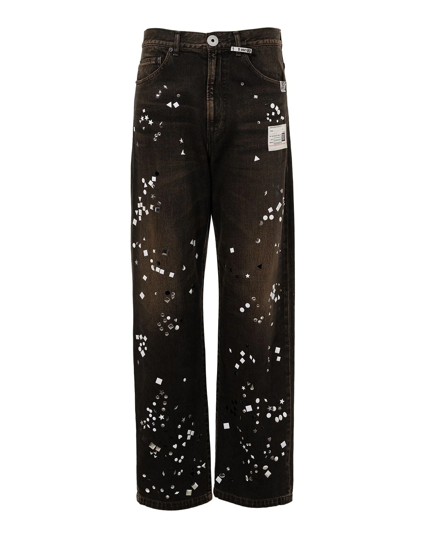 Embellished Denim Pants