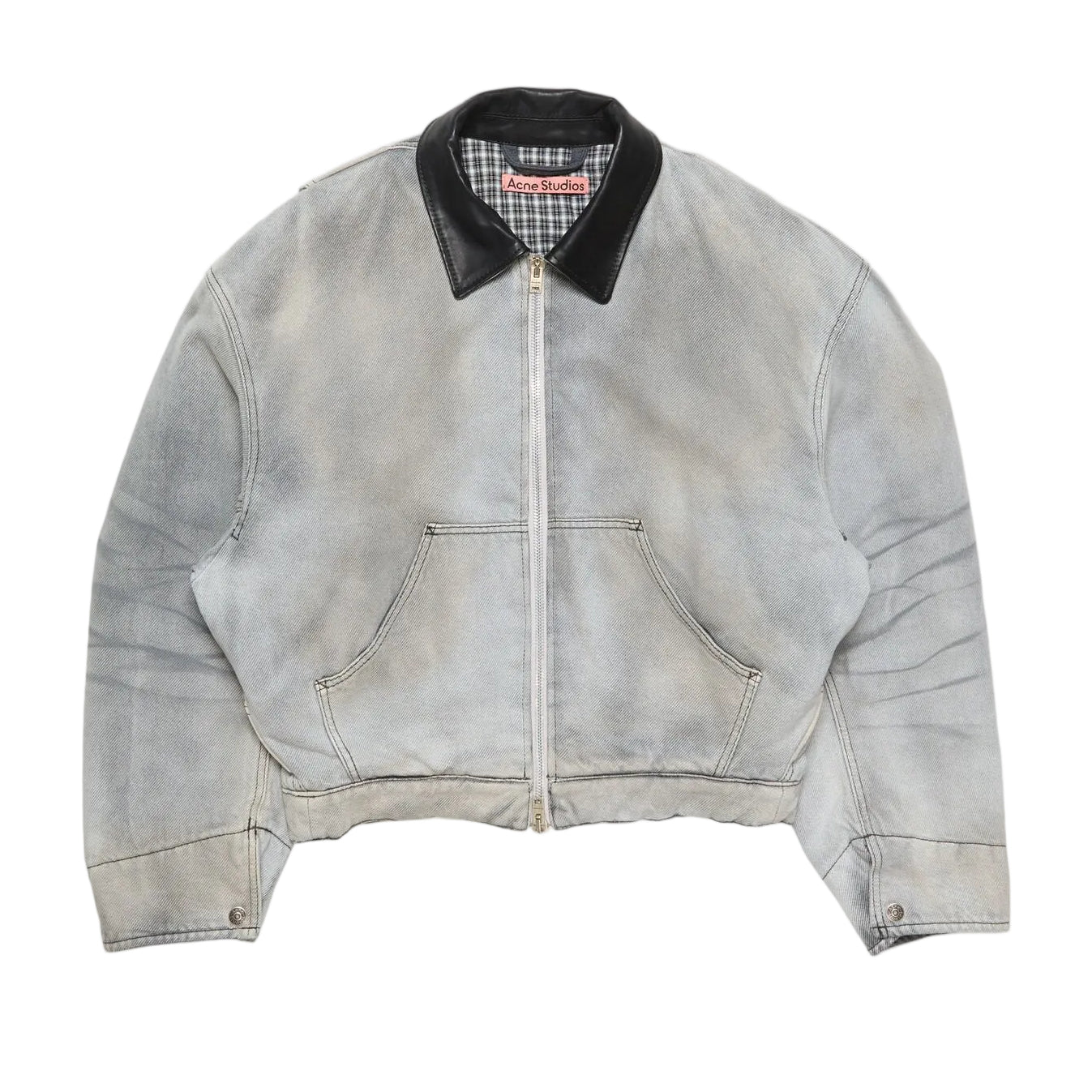 Faded Denim Bomber Jacket