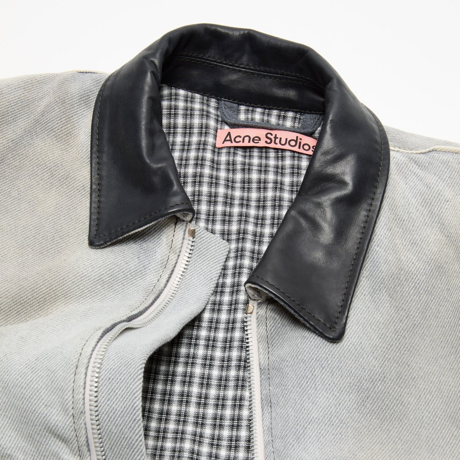 Faded Denim Bomber Jacket - Image 3
