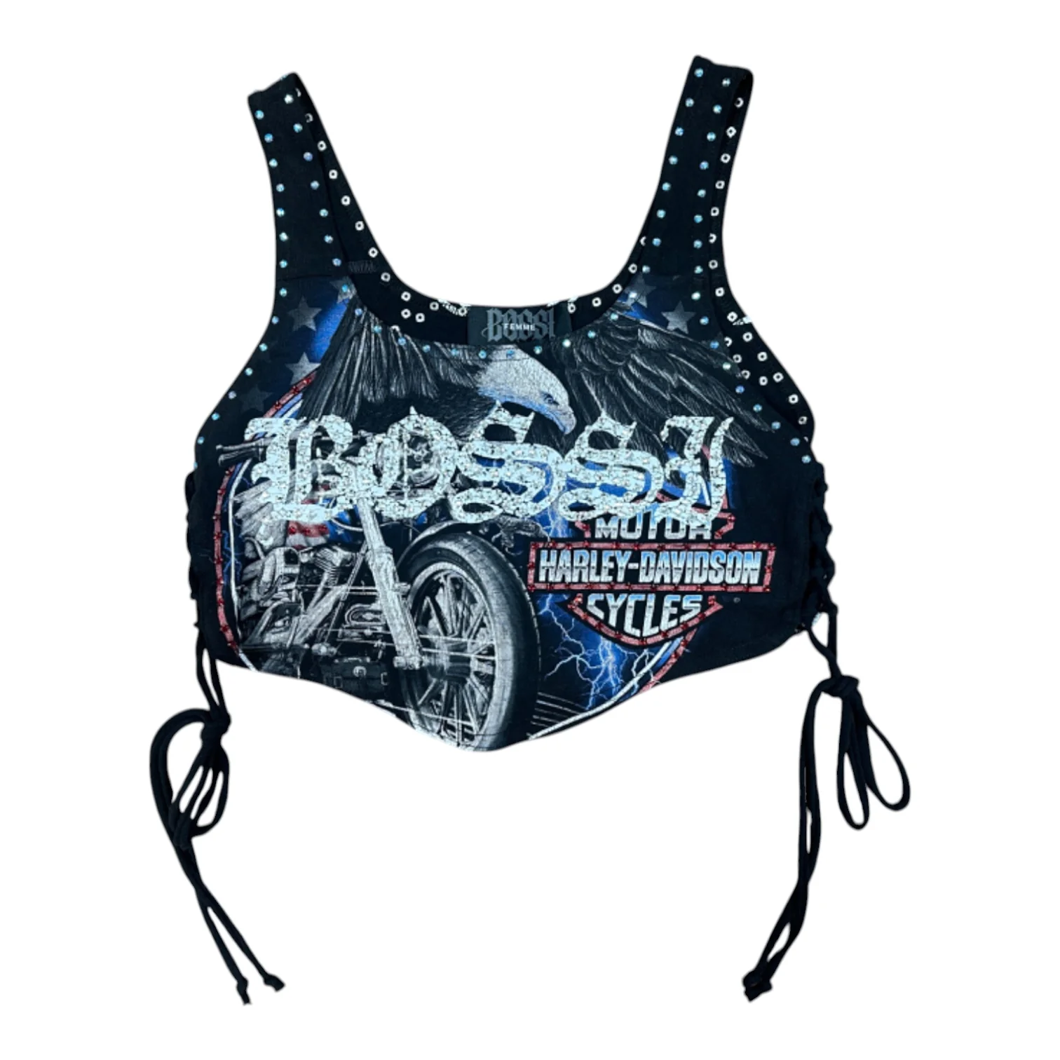 Femme Rhinestone Vintage Tees - Image 5