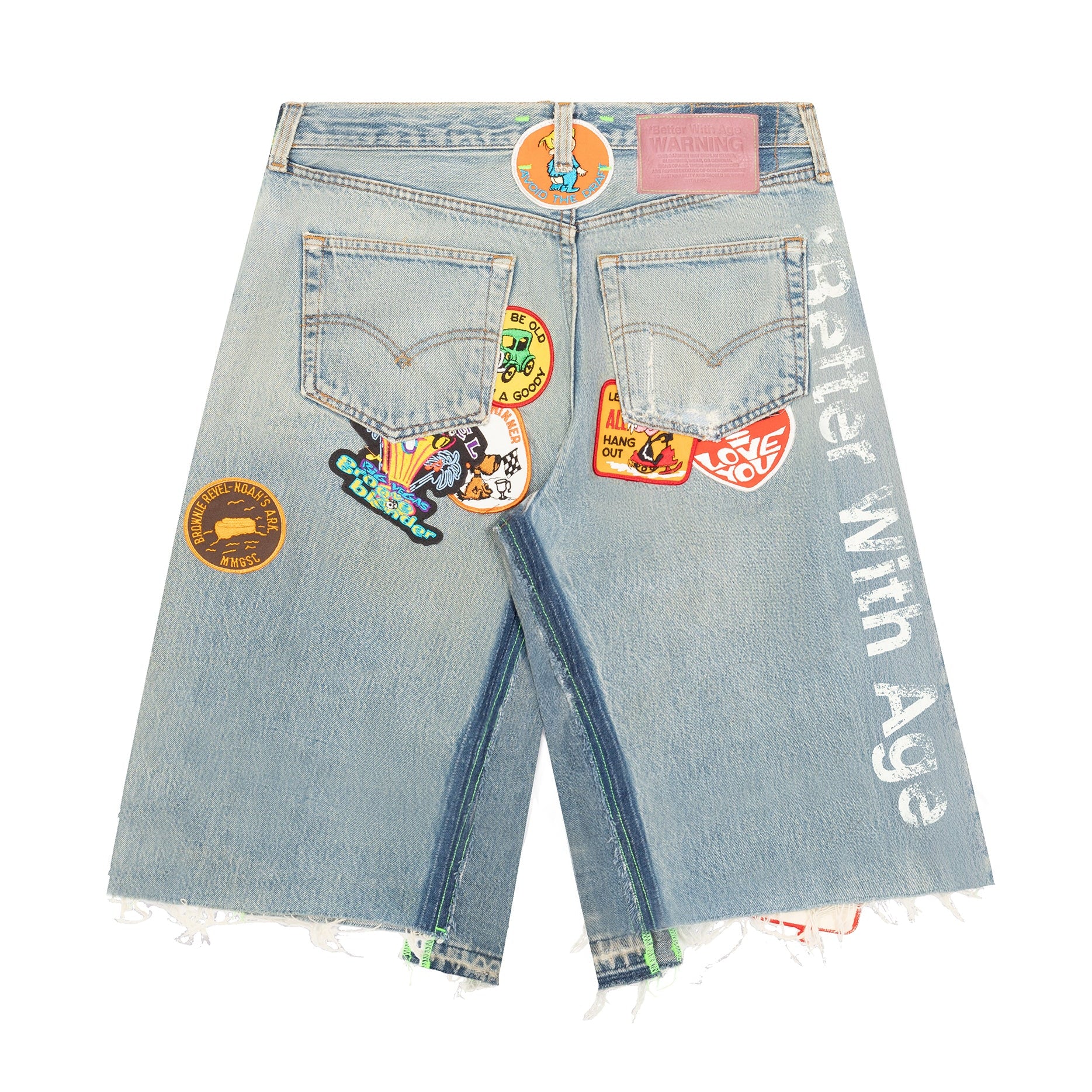 Gentlemen's Triple-Wide Long Denim Short - Image 2
