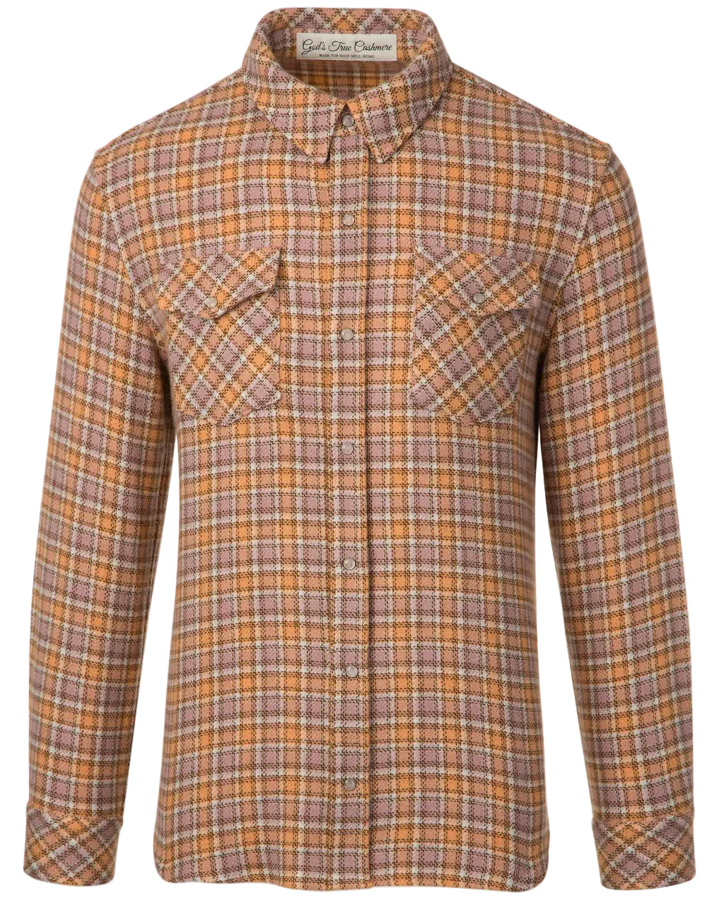 Midnight Rose Plaid Cashmere Shirt