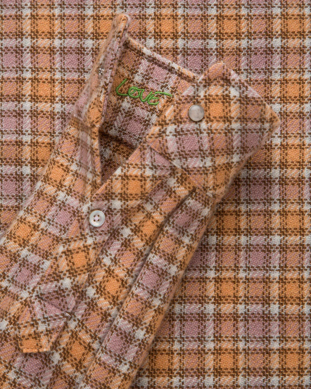 Midnight Rose Plaid Cashmere Shirt - Image 2