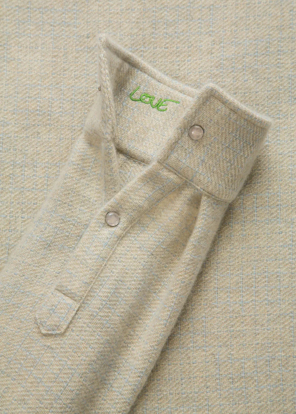 Pearlescent Ombre Check Cashmere Shirt - Image 2