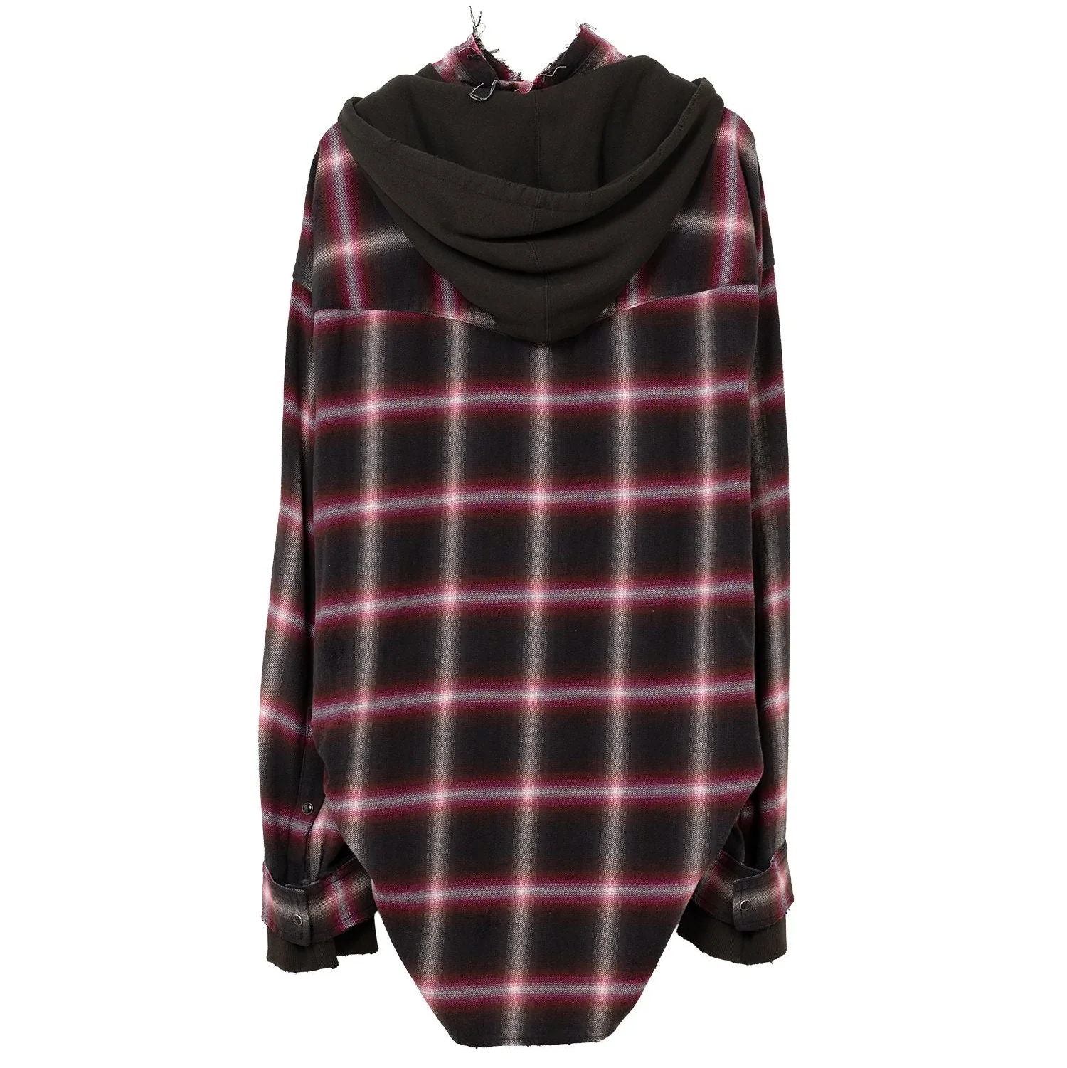 Hoodie Combine Checkered Shirt - Image 2