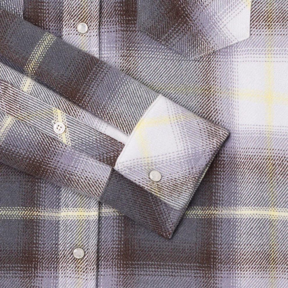 Shadow Plaid Cashmere Shirt - Image 4