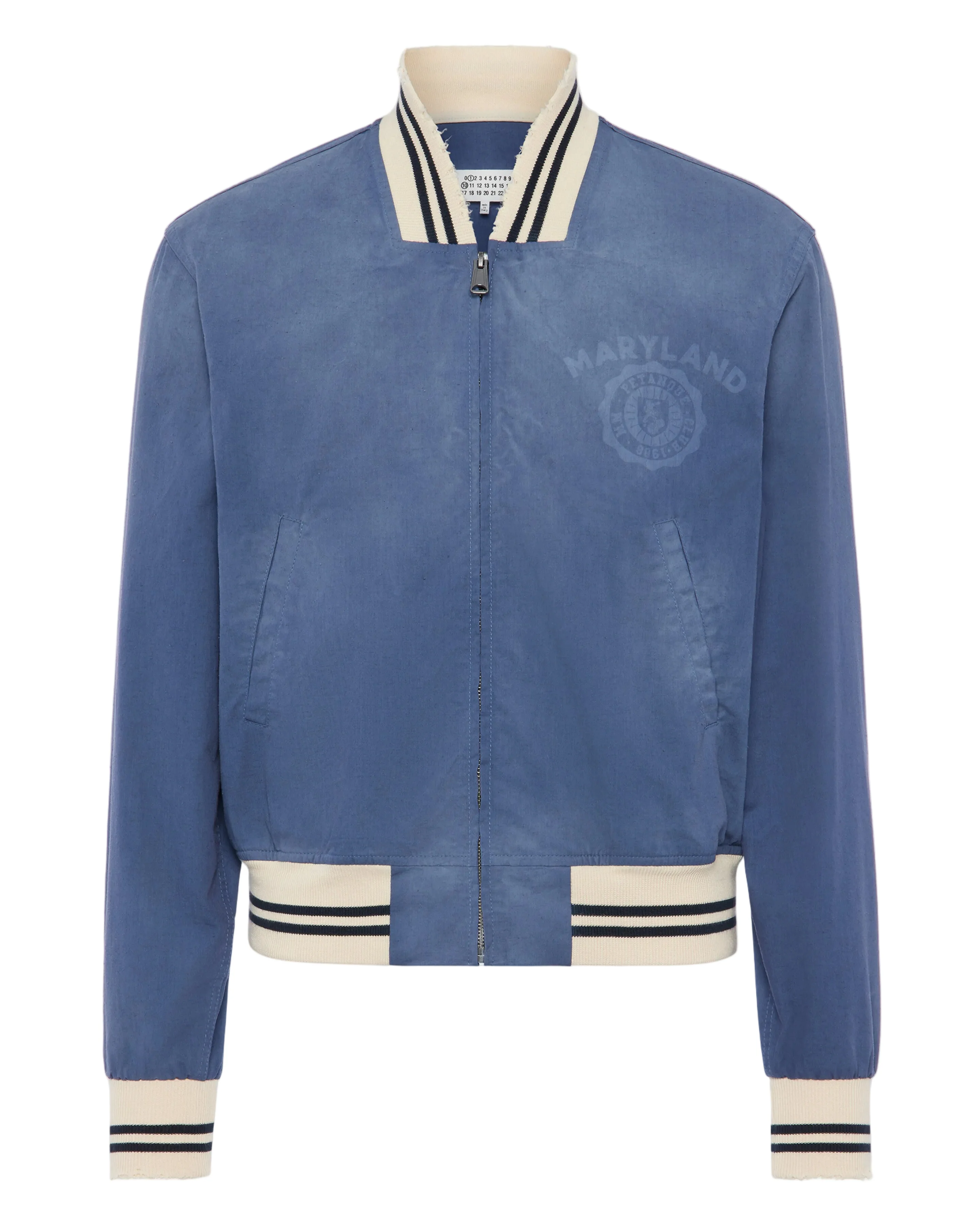 Denim Varsity Caban Jacket