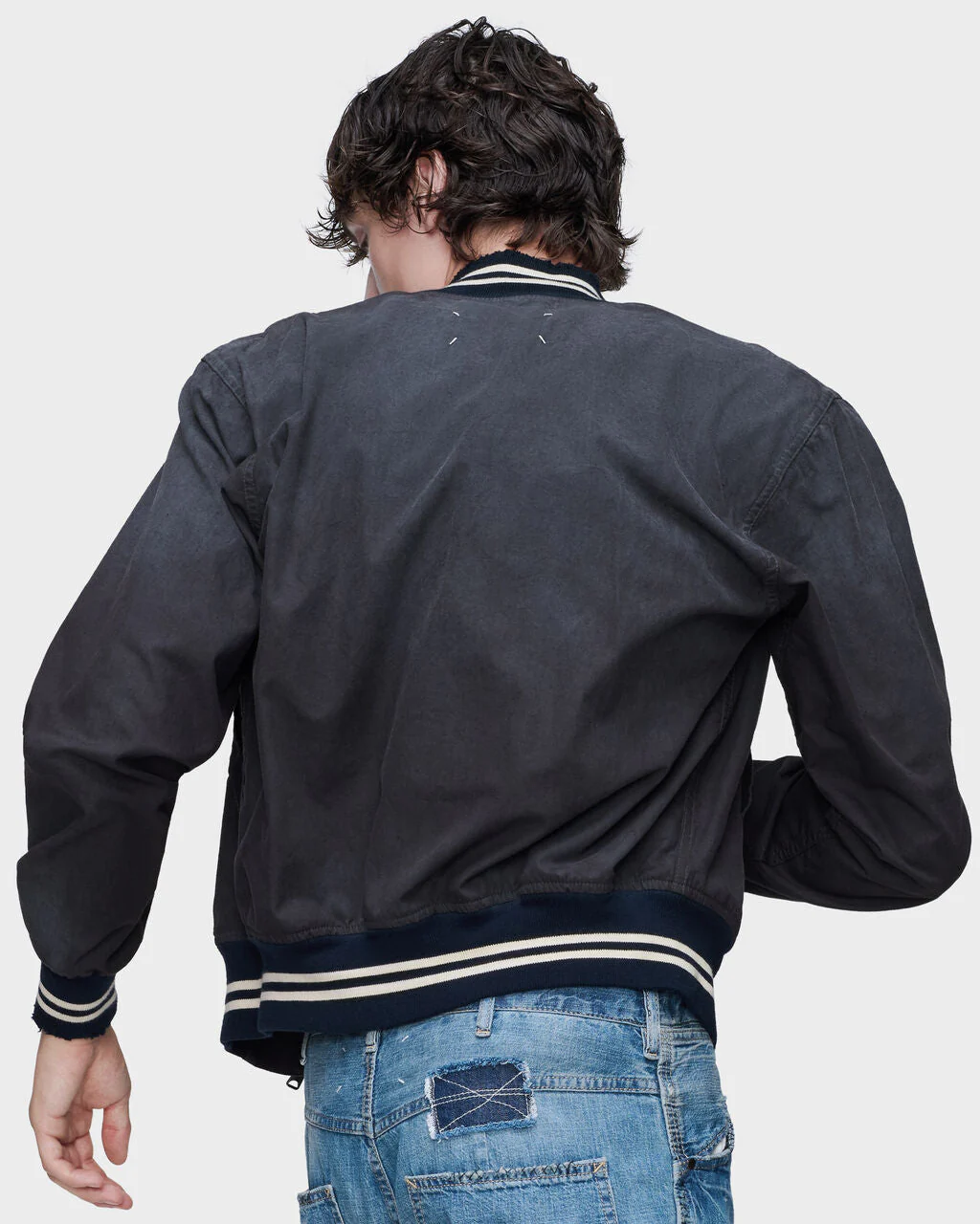 Denim Varsity Caban Jacket - Image 4