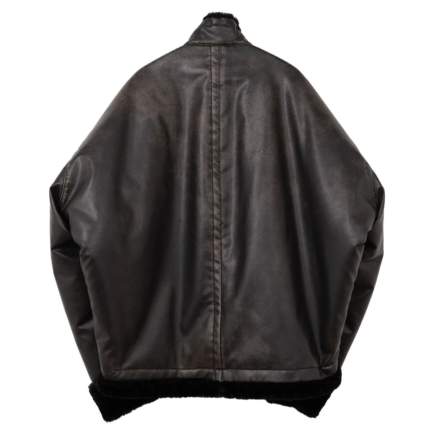 Coated Big Zip Boa Jacket - Image 2